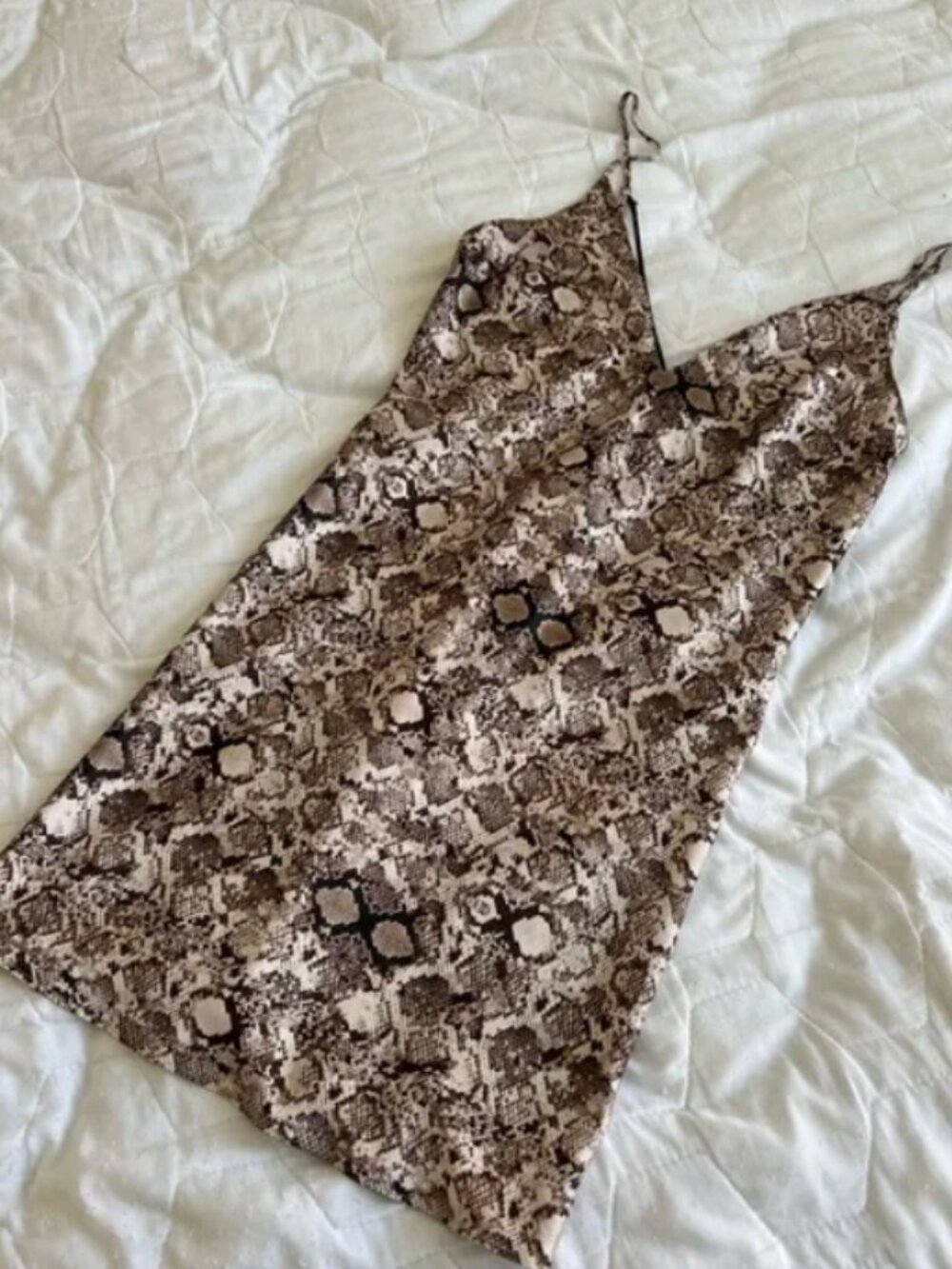 Victoria's secret snake skin slip satin dress summer mob wife glam party